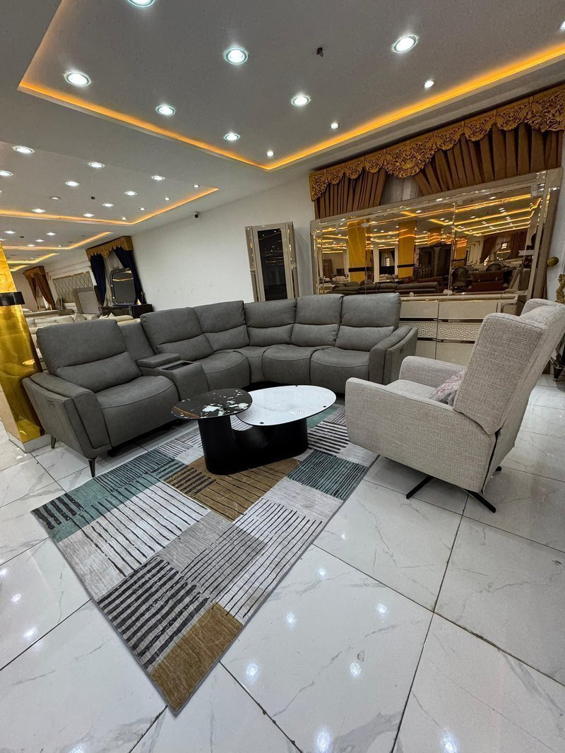 L shape leather sofa