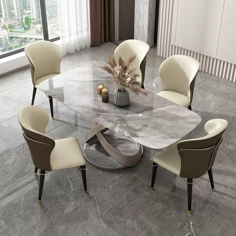 Dinning by 6 marble top