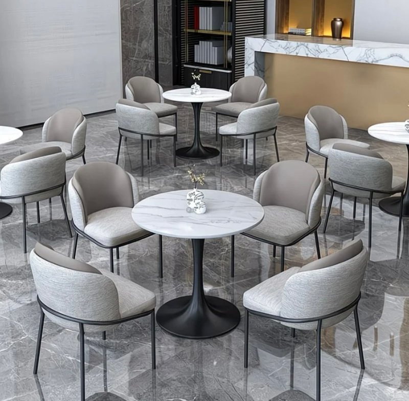 Restaurant chair with table