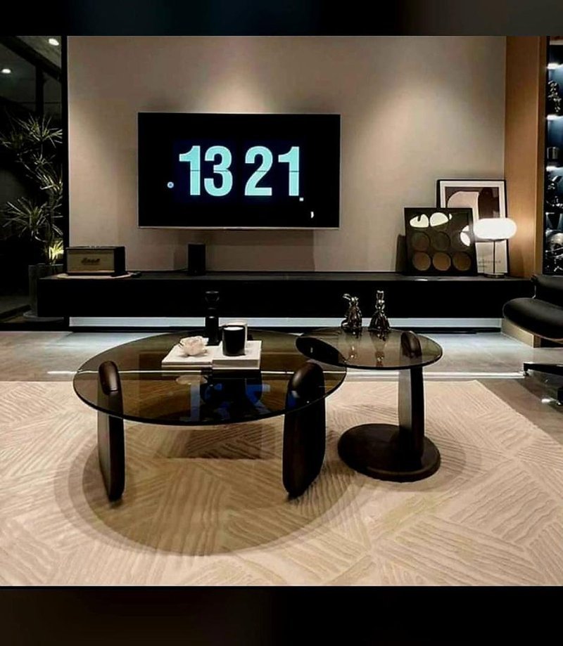 Noir Eclipse Glass Center Table 12mm tampered glass