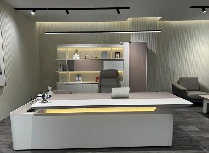 Office desk 2.8meter and bookshelf 2.6meter