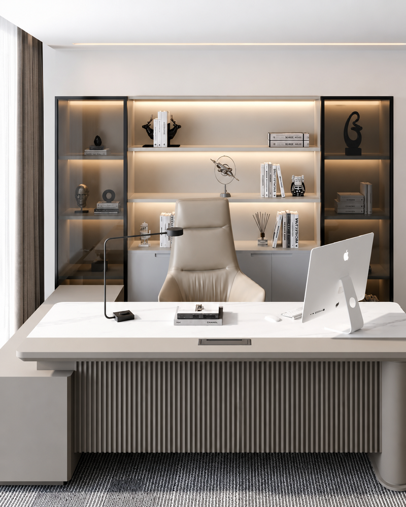 Office desk 2.4meter Bookshelf 2meter