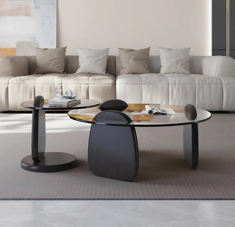 Noir Eclipse Glass Center Table 12mm tampered glass