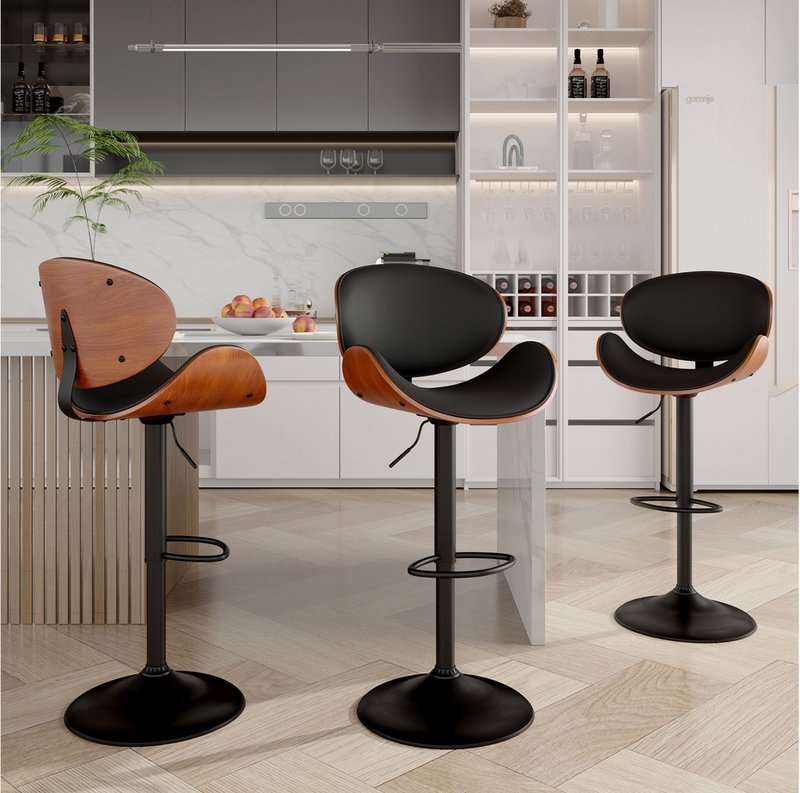 The Oslo Bentwood Swivel Bar Stool