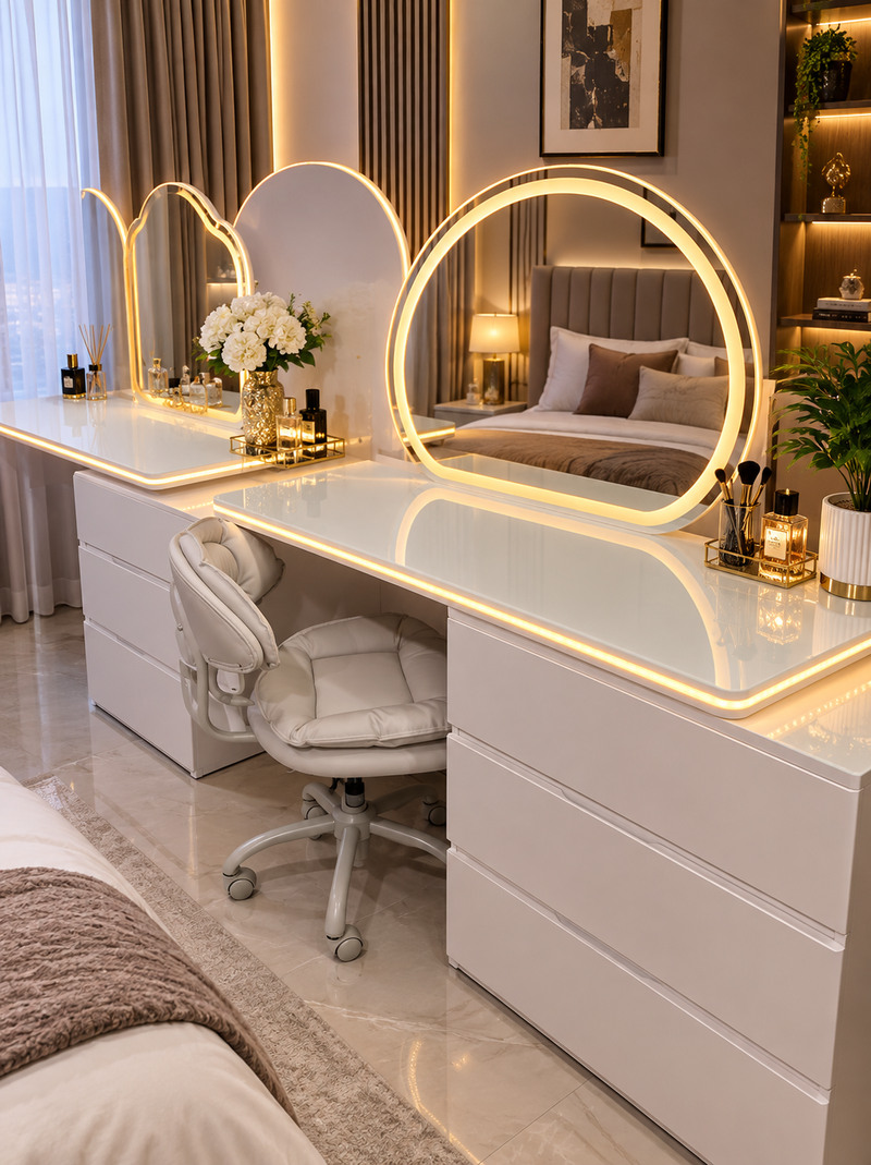 LuxeGlow LED Dressing Table