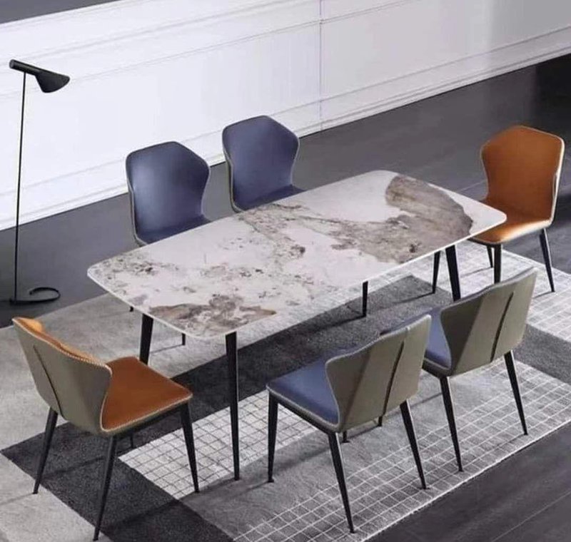 Signature Executive 6-Seater Dining Table and Chair Set for Refined Home Dining