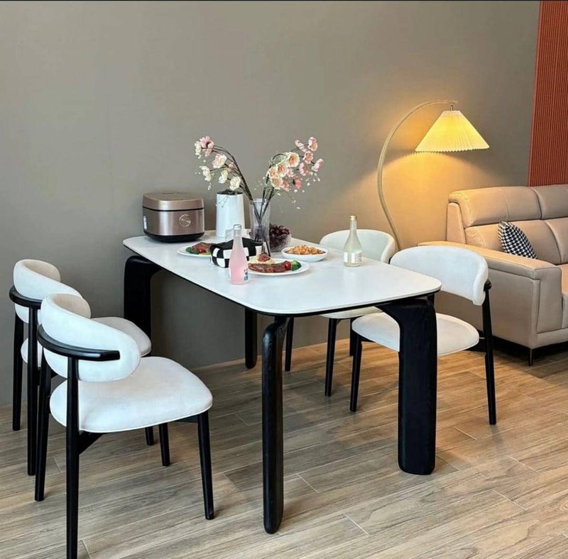 Elite Modern 6-Seater Dining Table and Chair Set for Comfortable Family Living