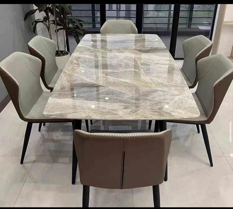 Classic Executive 6-Seater Dining Table and Chair Set for Comfortable Family Dining