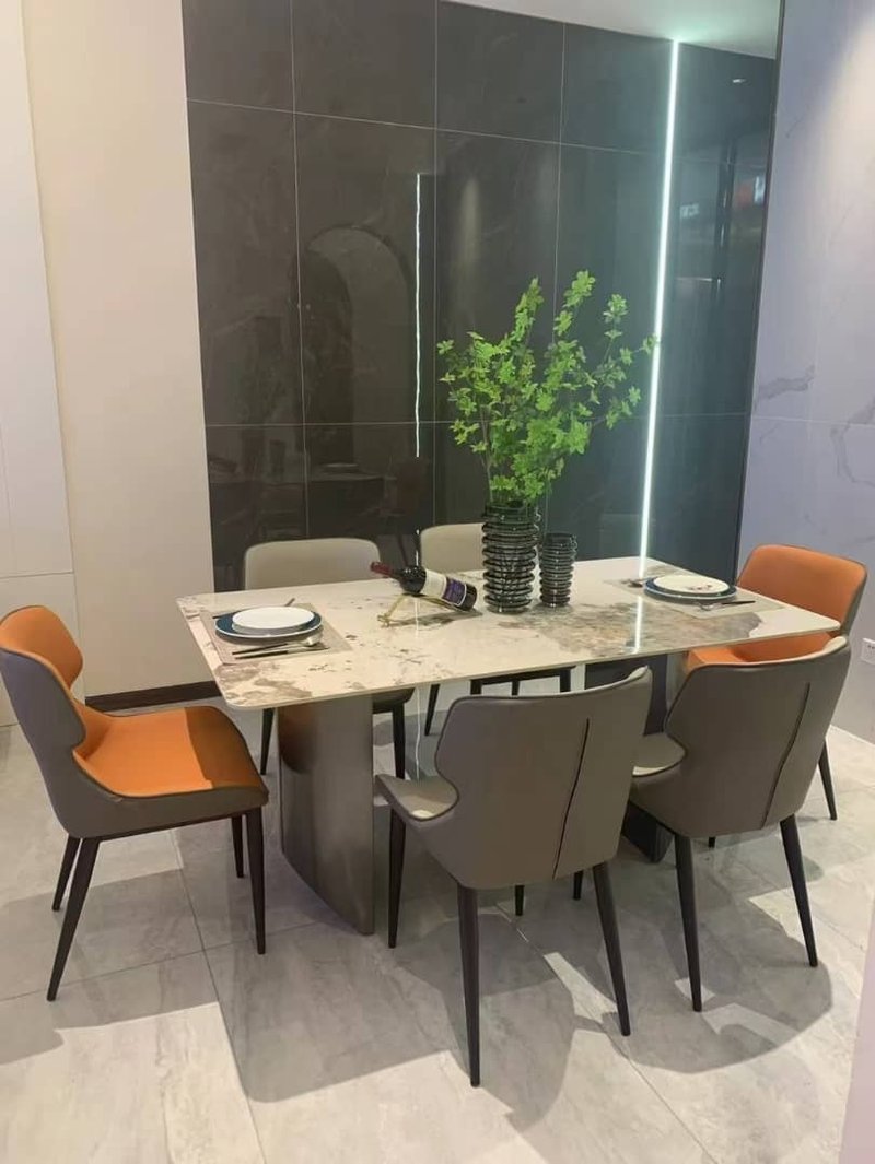 Modern Elegance 6-Seater Dining Table and Chair Set for Stylish Homes