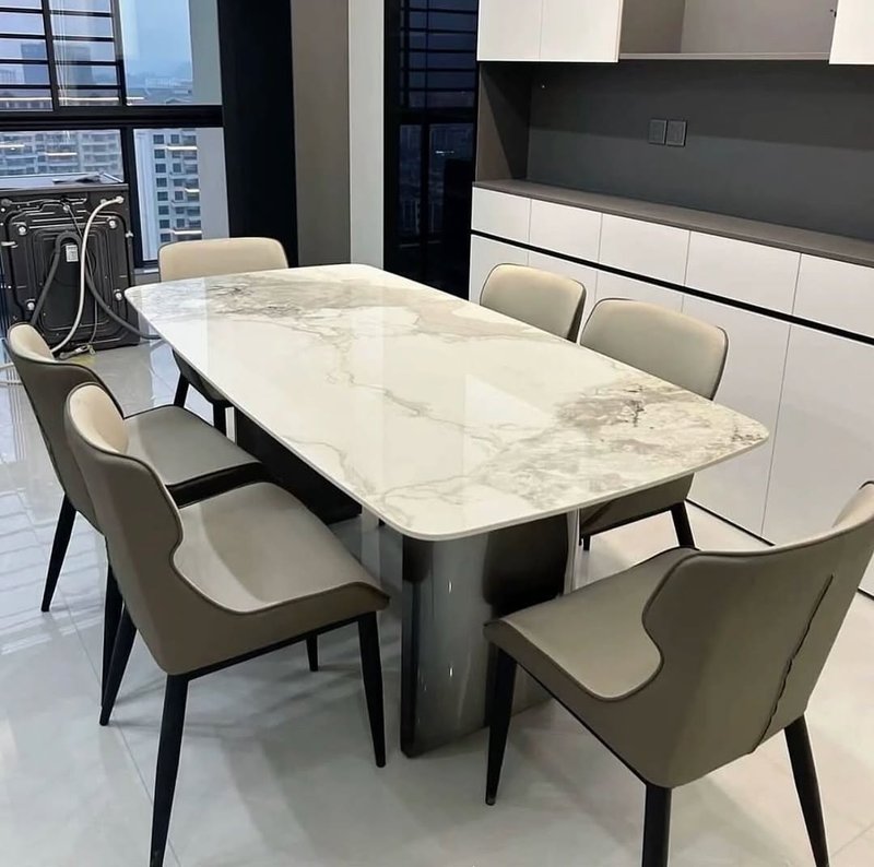 Modern Executive Dining Table and Chair Set for Homes and Commercial Spaces