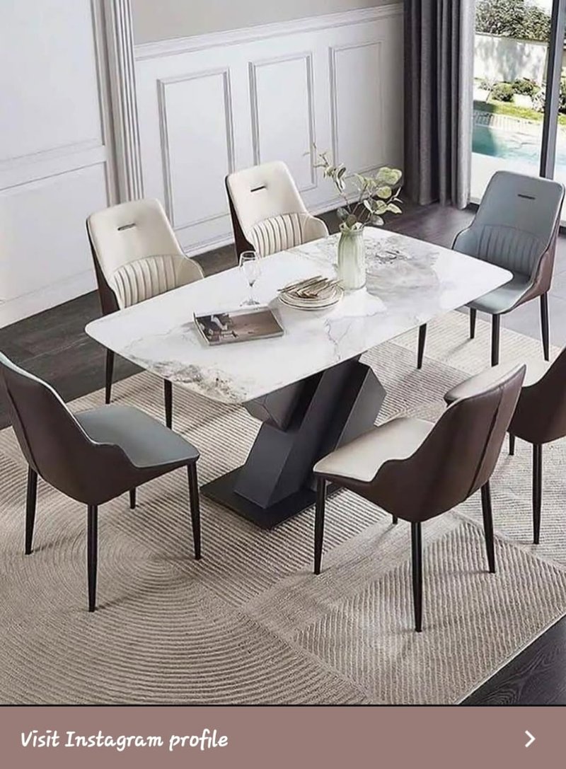 Contemporary Elegant Dining Table for Comfortable Family Meals and Social Gatherings