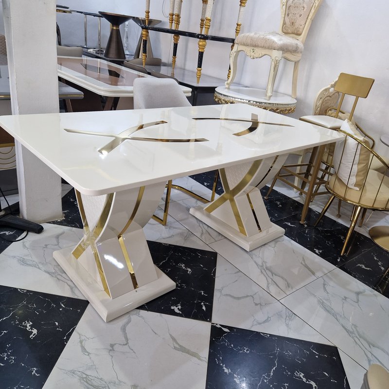 Sleek Modern Dining Table for Family Meals, Gatherings, and Stylish Interiors