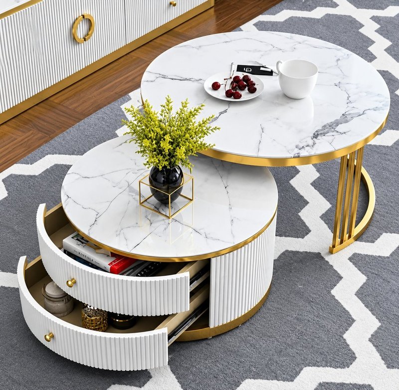 2in1 center table marble top - Image 1