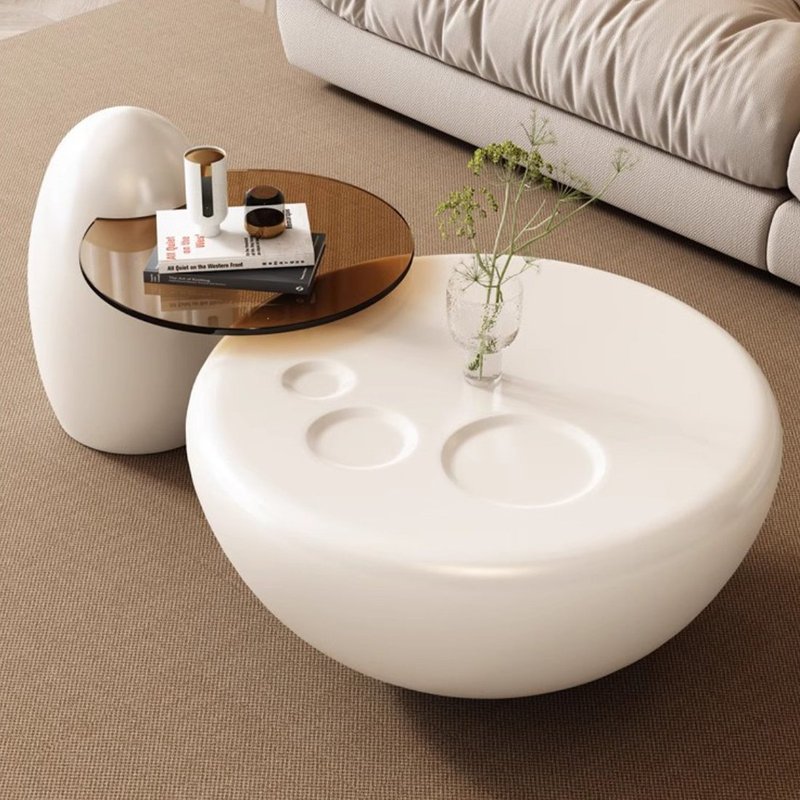 Cream Nordic centre table - Image 2