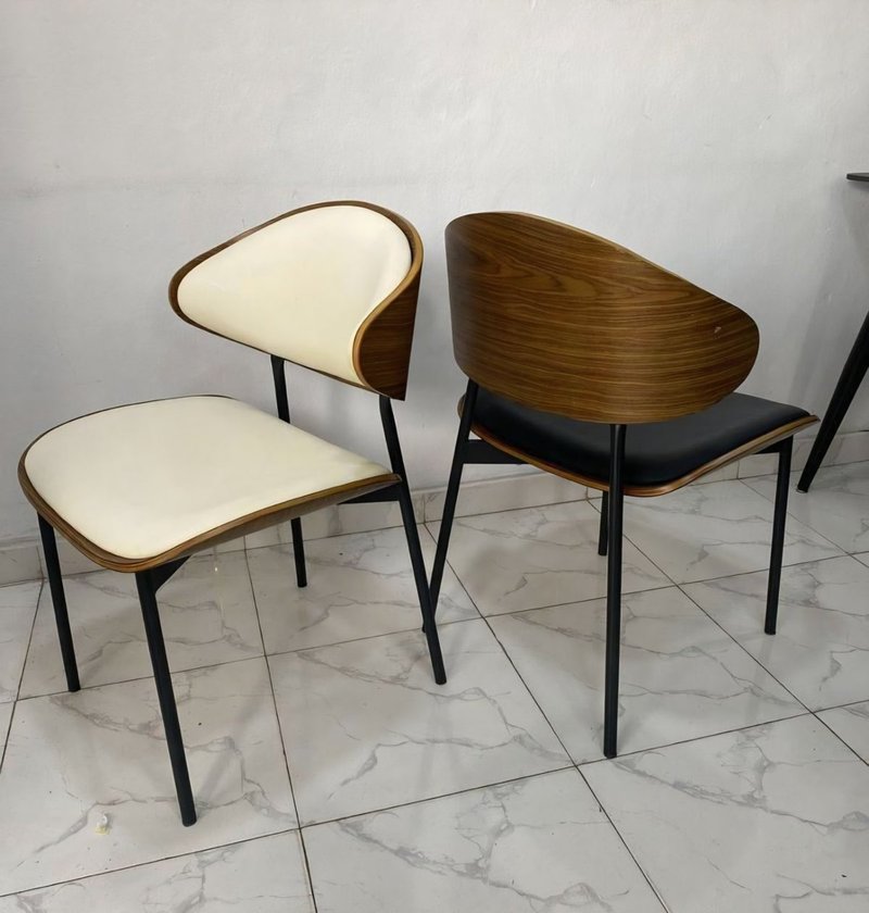 Mid-Century Modern Bentwood & Leatherette Dining Chair - Image 2