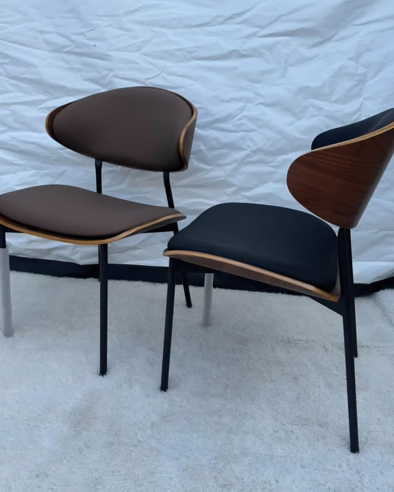 Mid-Century Modern Bentwood & Leatherette Dining Chair - Image 3