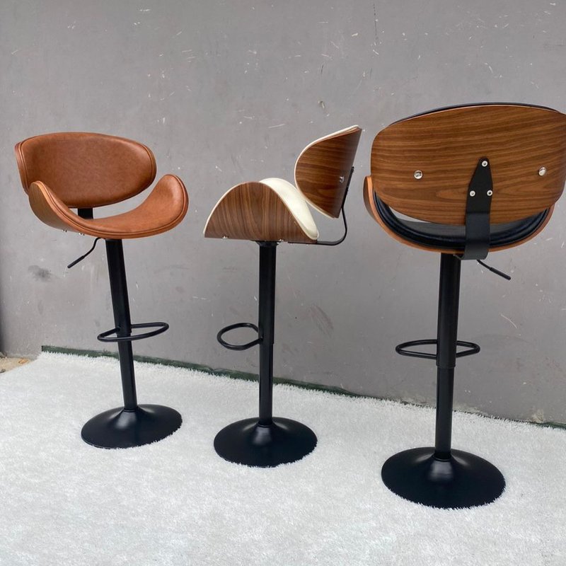 Unique bar chairs swivel - Image 1