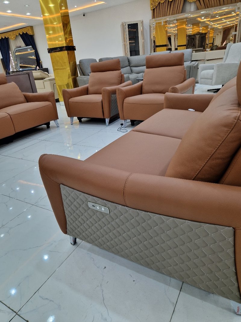 Regalia Lux 6-Seater Reclining Leather Sofa - Image 1