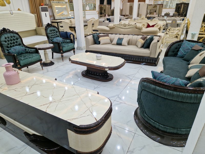 Turkish sofa set green color - Image 1