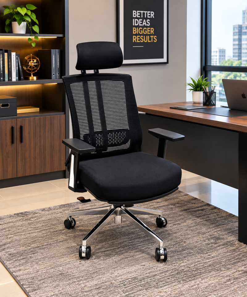 High-Back Ergonomic Executive Mesh Chair - Image 1