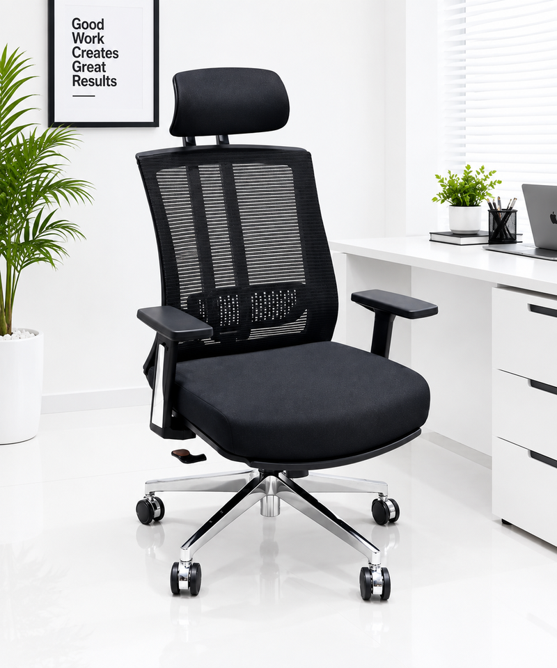 High-Back Ergonomic Executive Mesh Chair - Image 1