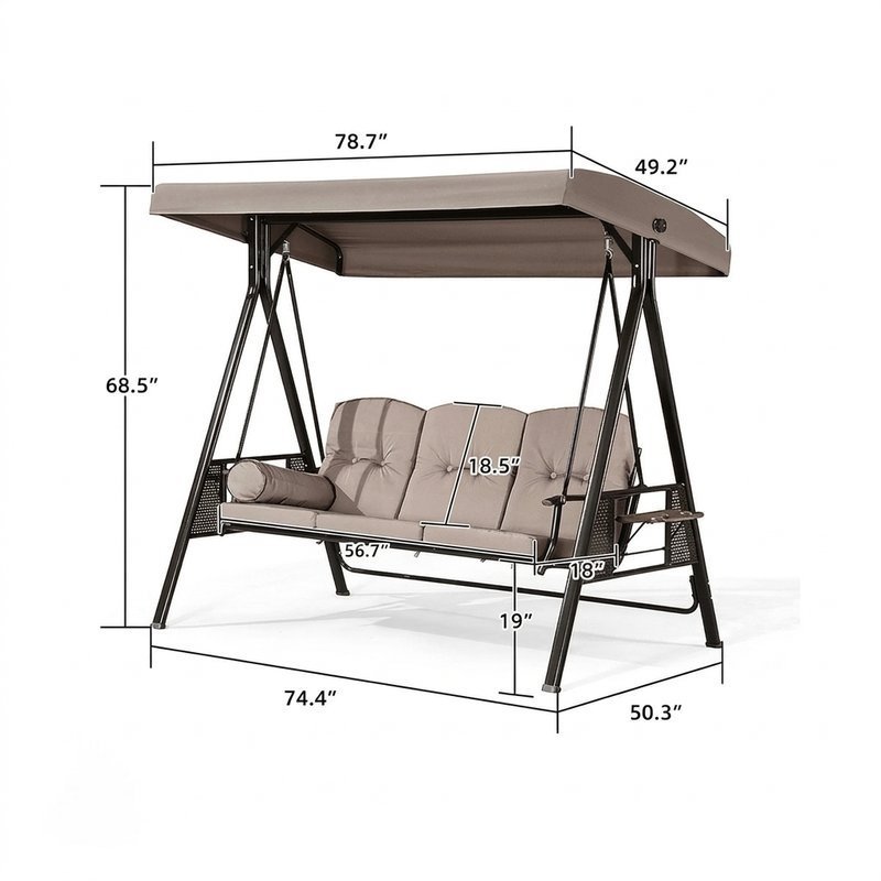 AeroLuxe Outdoor Canopy Swing Chair - Image 1