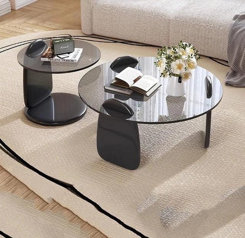 Noir Eclipse Glass Center Table 12mm tampered glass - Image 1