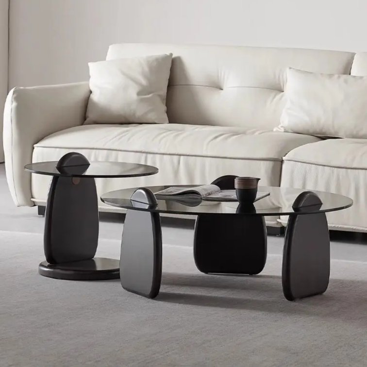 Noir Eclipse Glass Center Table 12mm tampered glass - Image 1