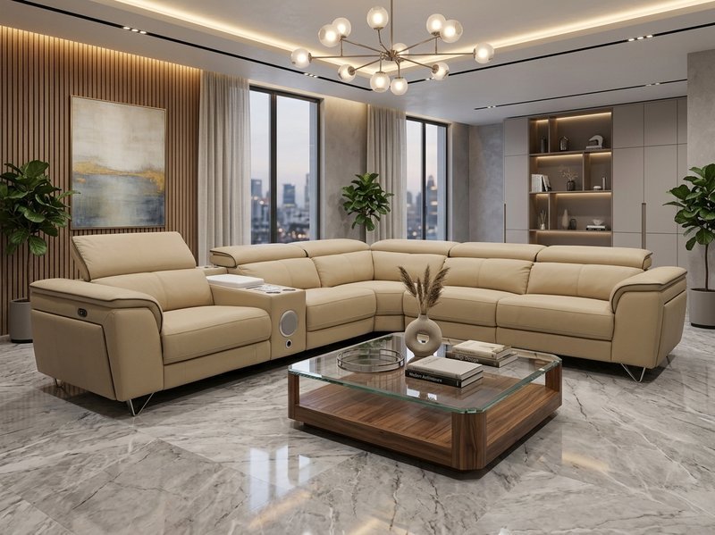 Auraluxe L-Shape Smart Recliner Sofa - Image 1