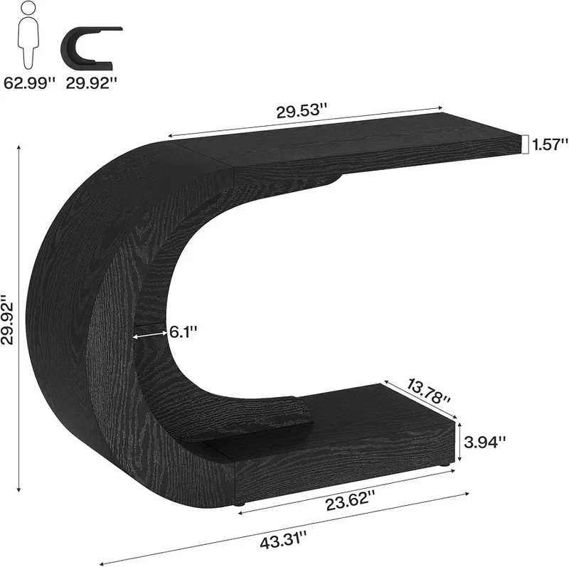 LuxeCurve Modern Console Table - Image 1
