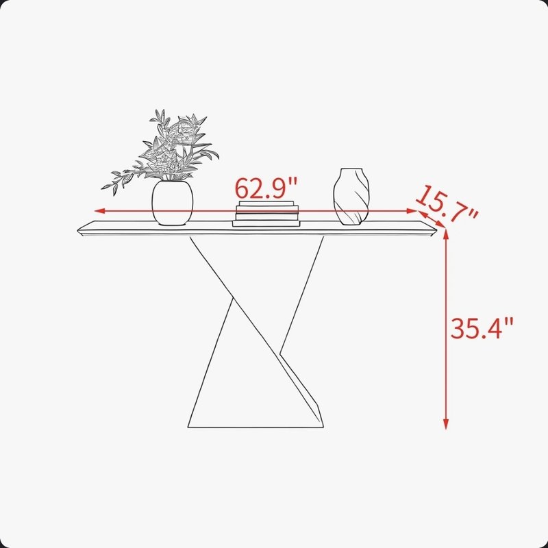 The Prism Sculptural Console Table - Image 1