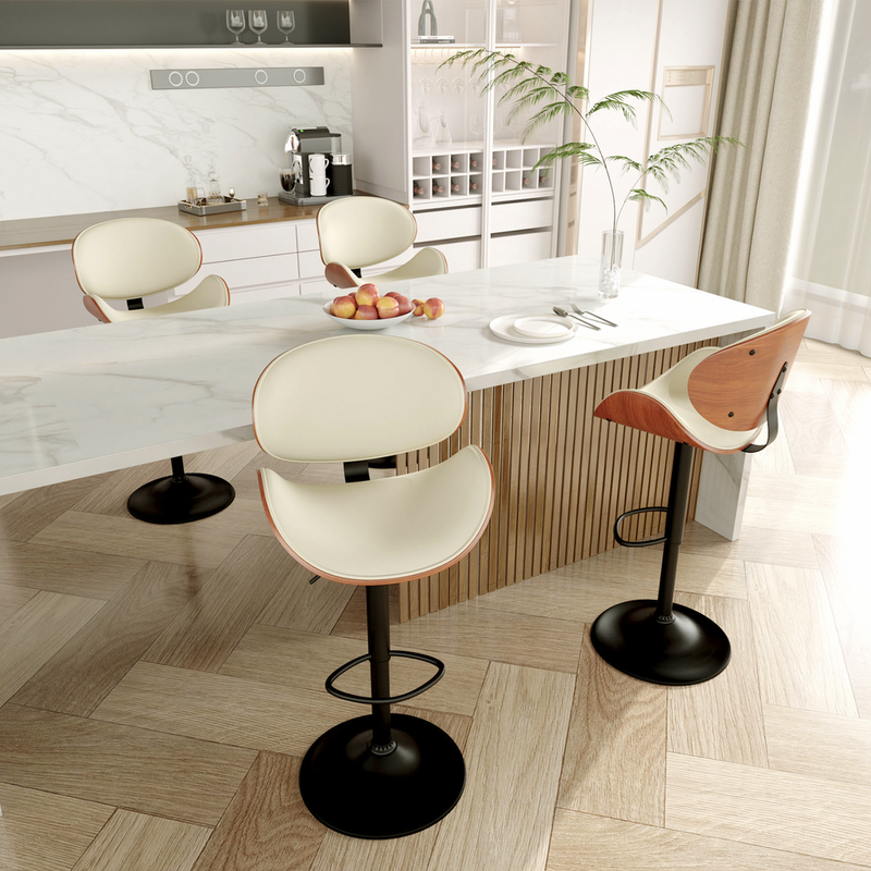 The Oslo Bentwood Swivel Bar Stool - Image 1