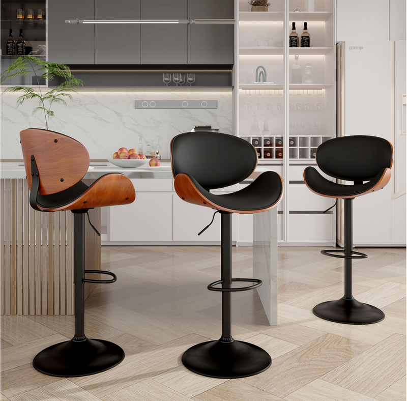 Unique bar chairs swivel - Image 1