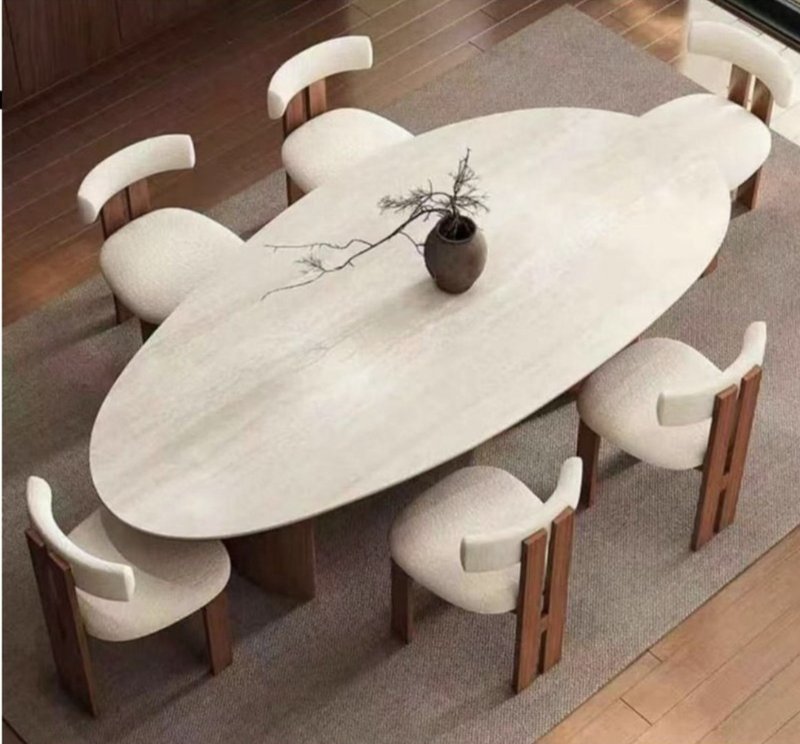 LuxeCurve Oval Dining Set - Image 1