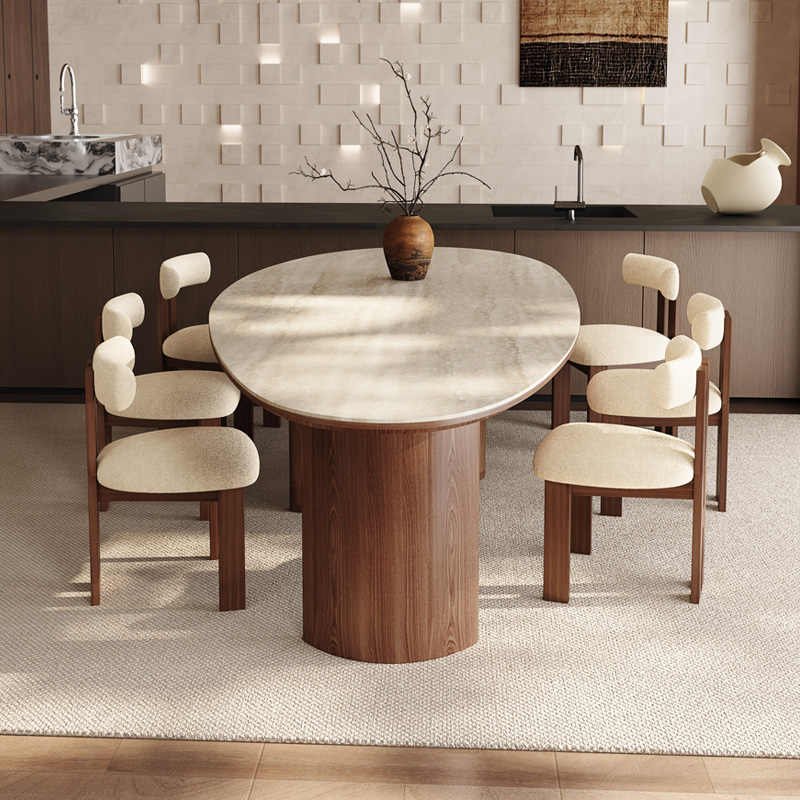 LuxeCurve Oval Dining Set - Image 1
