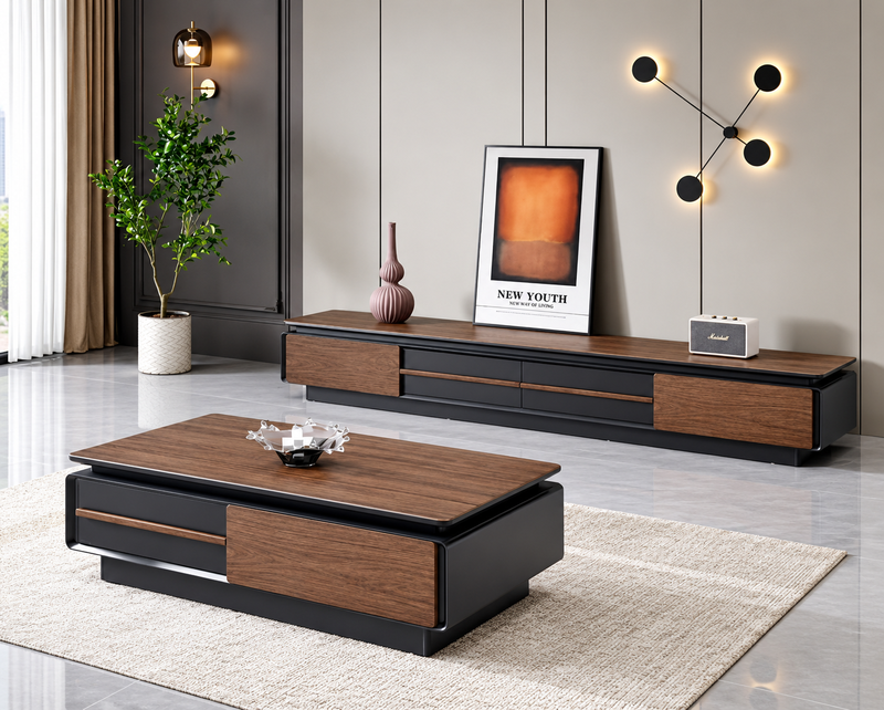 The Kronos Walnut & Charcoal Executive Living Suite - Image 1