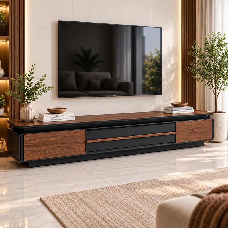 The Kronos Walnut & Charcoal Executive Living Suite - Image 1