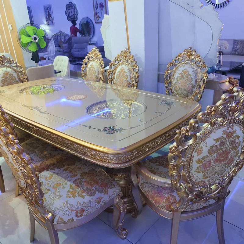 The Versailles Royal Carved Gold Dining Set - Image 1