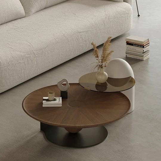 Modern Geometric Sphere-Supported Coffee Table - Image 1