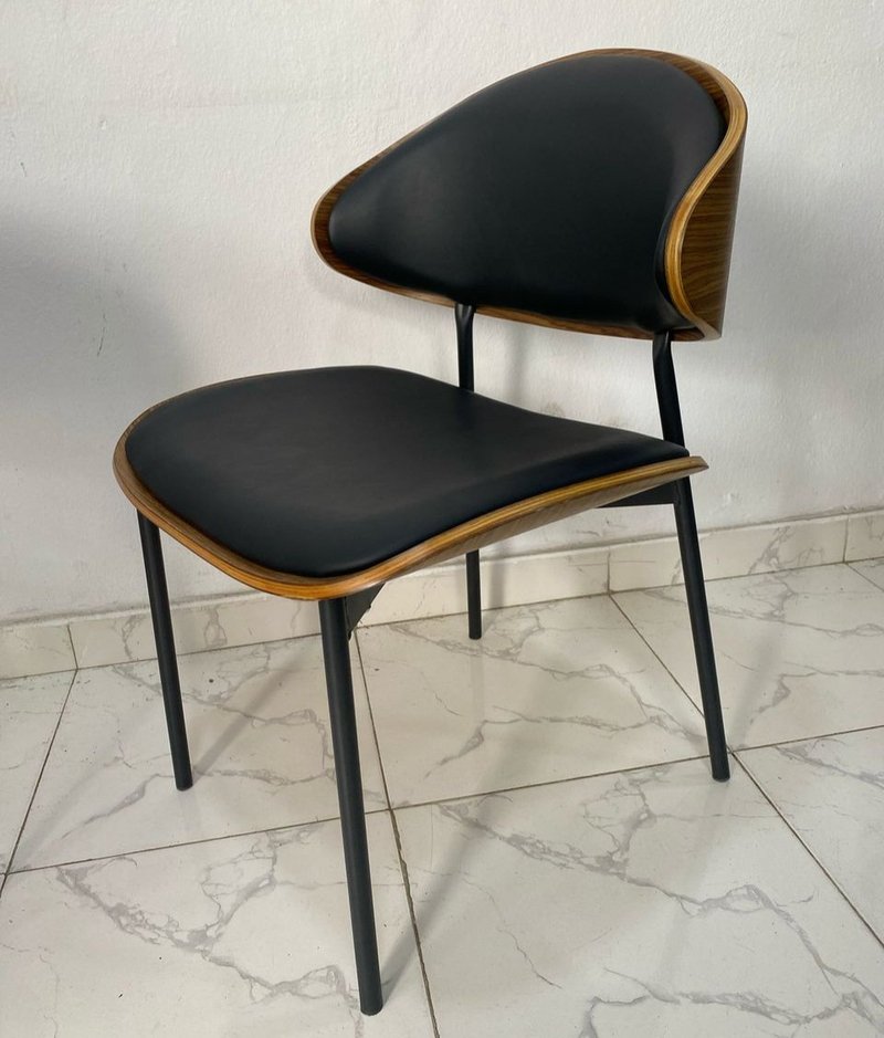 Mid-Century Modern Bentwood & Leatherette Dining Chair - Image 5