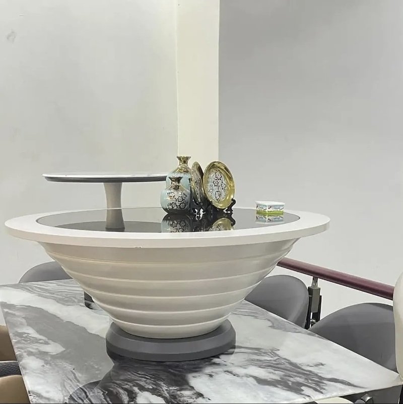 Modern Sculptural Conical Coffee & Side Table Set - Image 1