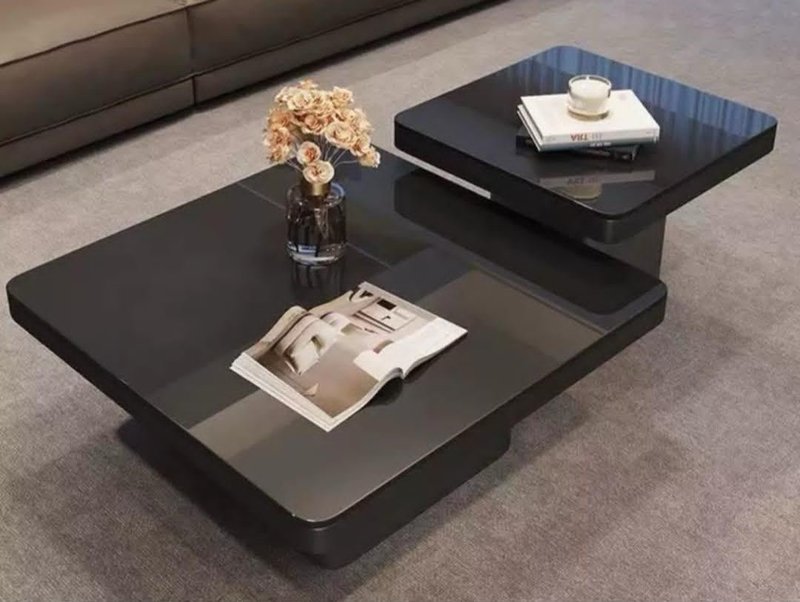 Urban Edge Dual-Tier Tempered Glass Coffee Table - Image 3