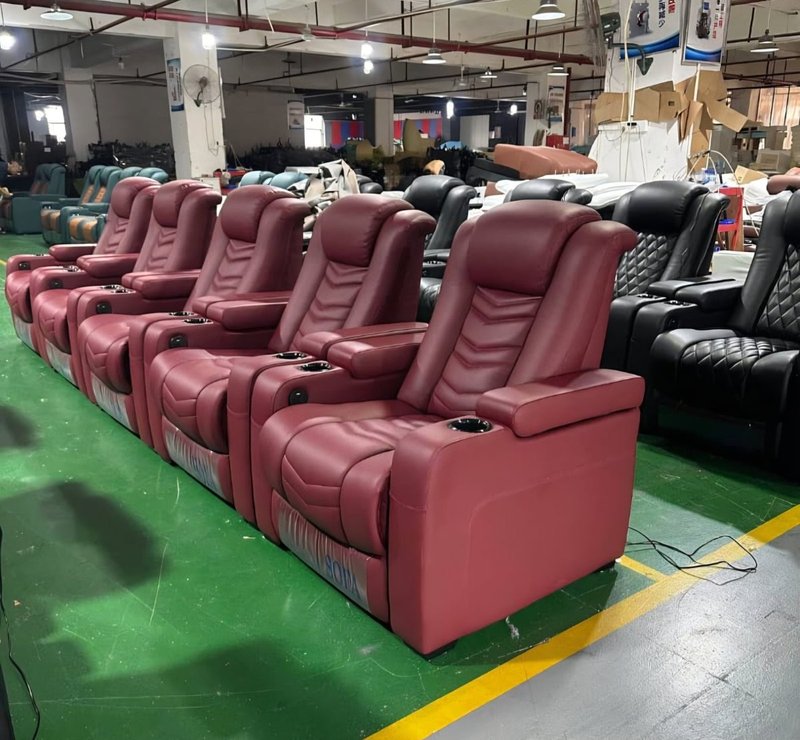 Luxury Home Theater Power Recliner Armchair with Waist Massage & Ambient Lighting - Image 4