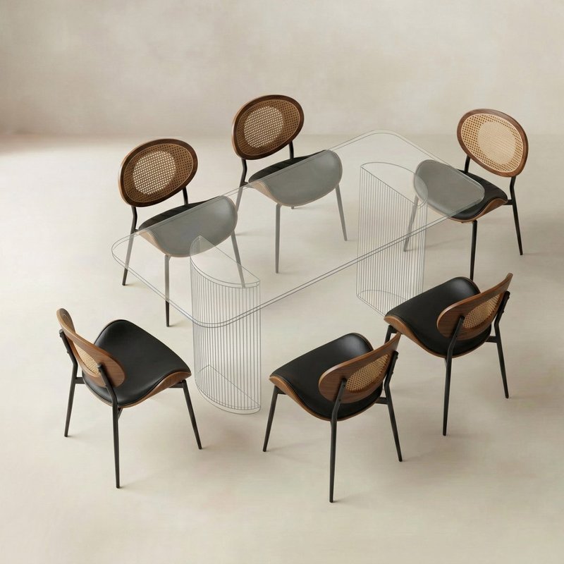 Brown and white design center table - Image 5