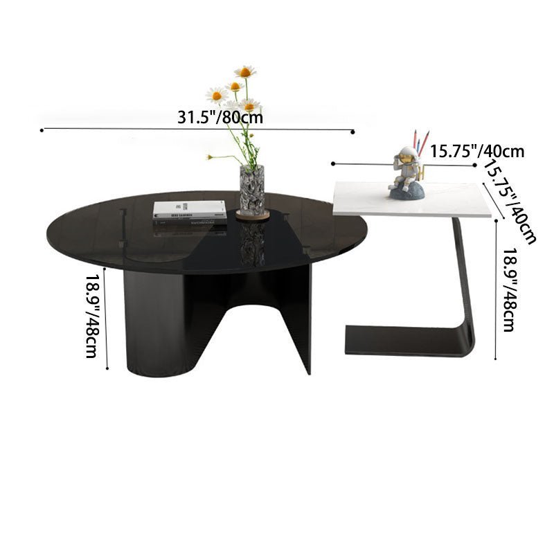 Glass center table with side - Image 5