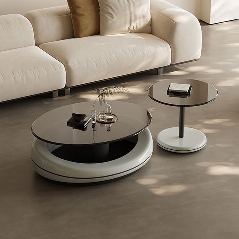 Oval glass top centre table - Image 2
