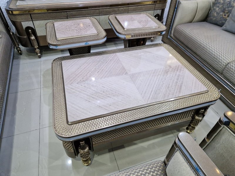 Contemporary Bronze & Champagne Grand Home Furniture Suite (Living, Dining & Media Collection) - Image 2