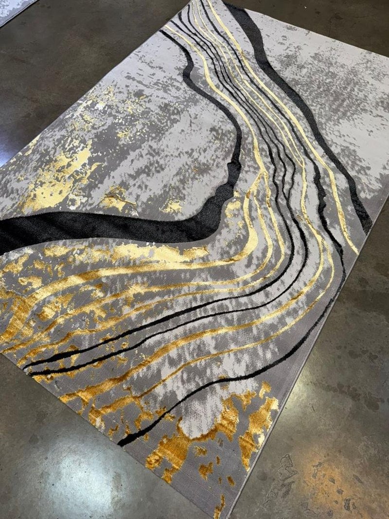 Turkish Modern Abstract & Fluid Line Designer Area Rug Collection7by10 - Image 3