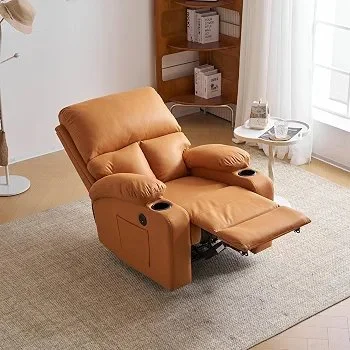 Modern Power Recliner Chair with Cup Holders & Storage Pocket - Image 1