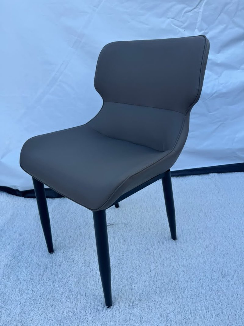 Modern Ergonomic Curved Leatherette Dining Chair - Image 5
